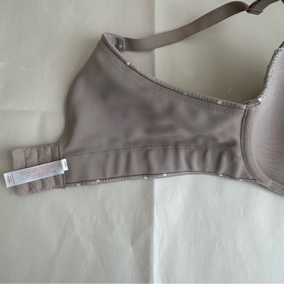 Cacique Bra 38DD Lightly Lined Balconette Beige Tan Lace Polka Dot Comfortable - Picture 7 of 10